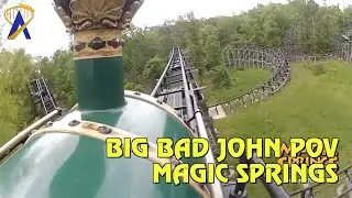 Big Bad John Roller Coaster POV at Magic Springs Theme and Water Park