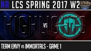 Team Envy vs Immortals Game 1 - NALCS Highlights W2D3 Spring 2017 - NV vs IMT G1