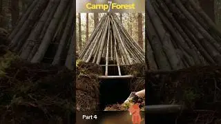 Watch as he builds an incredible Teepee Tent Part 4