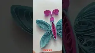 Paper Butterfly 🦋 #shorts #ytshorts #youtubeshorts #RAWatCraft #viralshorts #quillathon #handmade