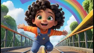 The Wobbly Rainbow Bridge | Fun Adventure Song for Kids | Colorful Rhyme with Movement