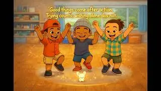 The Caramel Kids: Good things come after action. Trying counts; wishing alone does not.