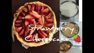 Strawberry Cheesecake 🍓 #cleaningredients #homebaked #cheesecake #bakefromscratch #trending 