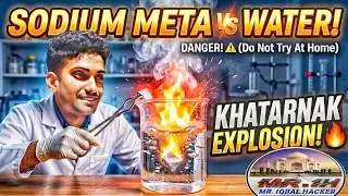SODIUM metal reacts with water to form sodium hydroxide and hydrogen experiment in Mr. Iqbal hacker
