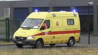 (La Louvi&egrave;re) Pompiers avec Ambulance Mons 2