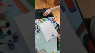 Alcohol ink art - mixing 3 colors and making wispys