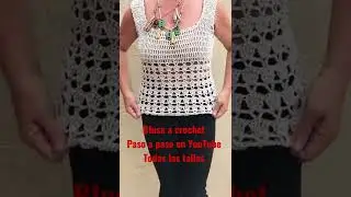 Blusa a crochet s&uacute;per f&aacute;cil #shorts #crochetpattern #blusacrochet #crochet #crochettutorial