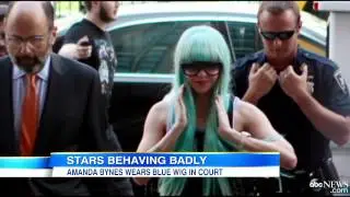 Amanda Bynes Shows Up to Arraignment in Blue Wig