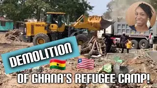 Demolition of Ghana's Liberian Refugee Camp #Budumburam #liberia_news #ghananews