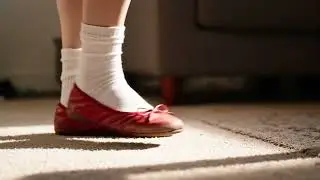 Olivia wearing Tara&rsquo;s old work flats
