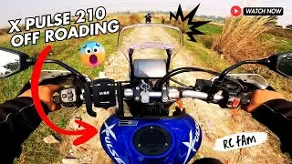 HERO X PULSE 210 OFF ROADING 😱 RAW VIDEO 🔥 STOCK EXHAUST SOUND 😍| RC Fam #xpulse210 #offroad