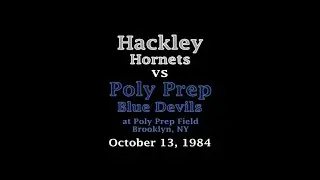 Hackley vs Poly Prep - October 13, 1984