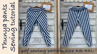 How to sew Thunya cross front #pants #sewing #tutorial #pdfpattern #pdfsewingpattern #sewingpattern
