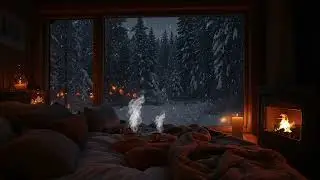 Snowfall Night cabin Winter Jazz ❄️🌙 Soft Jazz Melodies for a Warm and Peaceful Night