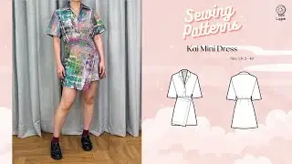 Kai Mini Dress Sewing Video  // Digital PDF Sewing Pattern Size UK 2-40 // Luyion