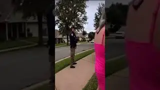 Man walking a hippo and a pink dress wow  crap