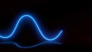 Bright neon blue curve line abstract technology background stock footage | stock video | Cinefootage