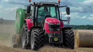 🔥Prasowanie słomy z Nowym Nabytkiem!✓ Deszczowe prasowanie?✮ ! Massey Ferguson S7715! gr Toruńczak ✓
