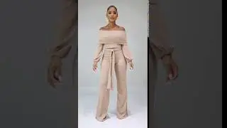 Kristina Ribbed Palazzo Set