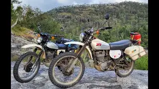 Yamaha XT500 Vintage Adventure riding & camping