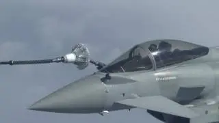 Military | War | RAF Typhoons and French Rafales Refuel during Exercise Griffin Strike