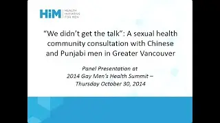 A Sexual Health Community Consultation With Chinese and Punjabi Men in Greater Vancouver
