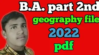 Ba part 2nd geography file pdf