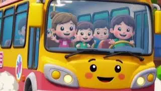 Baby enjoy school bus cartoon kids