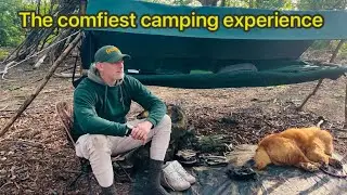 Bushcraft bed camping in a bivvy bag all in one