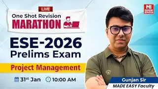 Project Management One Shot Revision for ESE 2026 Prelims | UPSC ESE Marathon Class