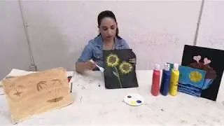Pinta girasoles con ¡un tenedor! 🍴🎨 - ARTE EN CASA -1