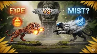 🔥 TinyBeast Arena | Emberfang vs Mistveil 🐯⚔️🐆 | Mini Jungle Battle in 8 Seconds!