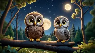 Seven Baby Owls Count the Stars | Nighttime Counting Song for Kids | Sweet Owl Nursery Rhyme