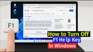 Fix F1 Key Opening Microsoft Edge Automatically | Disable F1 Help in Windows 10/11