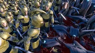 19000 Elf Warrior No Shields VS 20000 LadyBladeAssassins -  Ultimate Epic Battle Simulator 2 UEBS 2