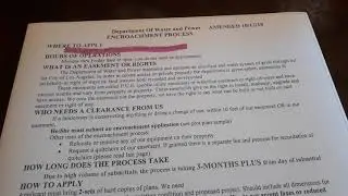 Encroachment Clearance LAWDP/ ADU