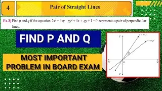 Find p and q if the equation  represents a pair of perpendicular line | PAIR OF STARIGHT LINES | HSC