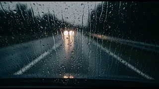 Night Rain Sounds for Deep Sleep and Relaxation  Dark Road Rain Ambience ASMR