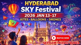 Hyderabad Sky Festival 2026 🎈🪁 | Kites, Hot Air Balloons & Drone Show