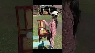 Реставрация старых стульев 🪑🤎 Приображение 🤗✨#art #video Деревня ✌️🏡