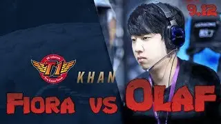SKT Khan - Fiora vs Olaf Top - LoL Season 9 KR Ranked | League Of Legends