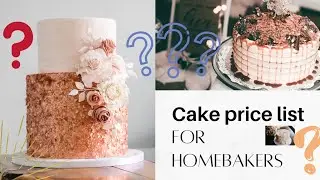 Cake Price List For Homebakers #1