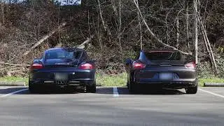 EXHAUST SOUND BATTLE! 987.1 Cayman S vs 981 Cayman GTS