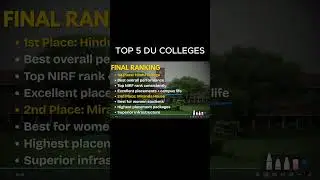 Top 5 Best Colleges Under Delhi University | DU Top colleges  #thesocialclass #delhiuniversity