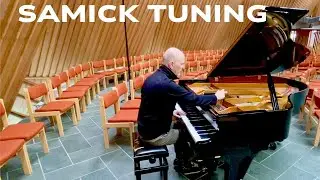 TUNING A SAMICK GRAND PIANO IN A CHURCH IN ICELAND