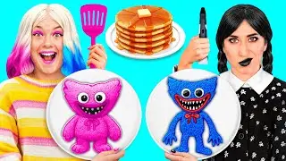 Fantastic 3d Pen vs Pancake Art Challenge with Wednesday Addams | Food Battle