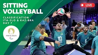 Sitting Volleyball - Classification - ITA X SLO & KAZ X BRA | Day 7 | Paris 2024 Paralympics