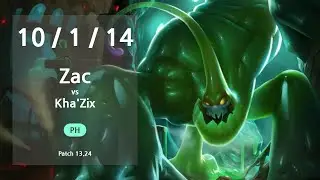 Zac Jungle vs Kha'Zix - PH Challenger Patch 13.24