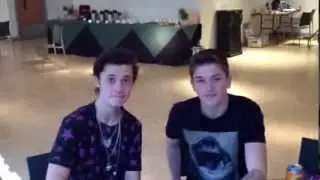 CBBC'S RICHARD WISKER and CEALLACH SPELLMAN with IMETASTAR