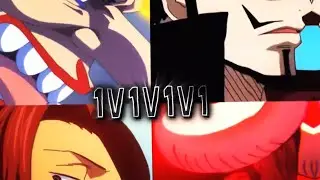 Shanks vs Mihawk vs Big Mom vs Kaido #1v1v1v1 #ffa #onepieceedit 